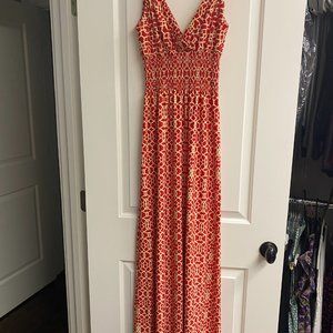 Amy Matto Geometric Print Maxi Dress